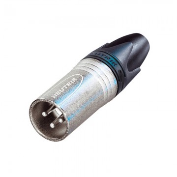 Đầu nối XLR 3 chân đực Neutrik NC3MXX vỏ mạ niken, tiếp điểm mạ bạc